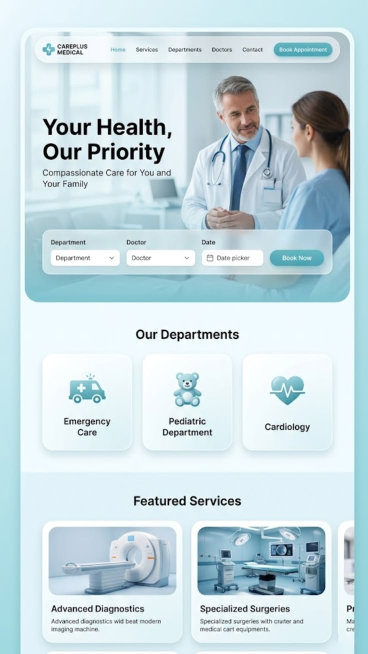 Healthcare management platform interface